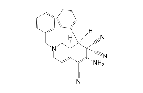 5,7,7(1H)-isoquinolinetricarbonitrile, 6-amino-2,3,8,8a-tetrahydro-8-phenyl-2-(phenylmethyl)-, (8R,8aS)-