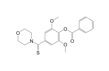 2,6-dimethoxy-4-(4-morpholinylcarbothioyl)phenyl benzoate