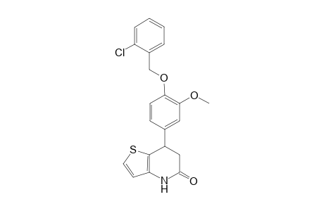 7-{4-[(2-chlorophenyl)methoxy]-3-methoxyphenyl}-4H,5H,6H,7H-thieno[3,2-b]pyridin-5-one