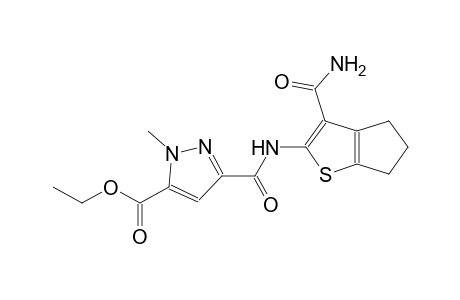 ethyl 3-({[3-(aminocarbonyl)-5,6-dihydro-4H-cyclopenta[b]thien-2-yl]amino}carbonyl)-1-methyl-1H-pyrazole-5-carboxylate