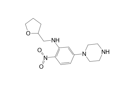 2-Furanmethanamine, tetrahydro-N-[2-nitro-5-(1-piperazinyl)phenyl]-