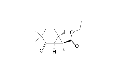 Bicyclo[4.1.0]heptane-7-carboxylic acid, 3,3,7-trimethyl-2-oxo-, ethyl ester, (1.alpha.,6.alpha.,7.beta.)-