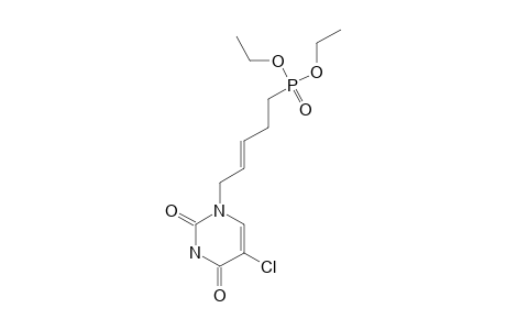 N-(1)-[(E)-5-DIETHOXYPHOSPHONYLPENT-2-ENYL]-5-CHLOROURACIL