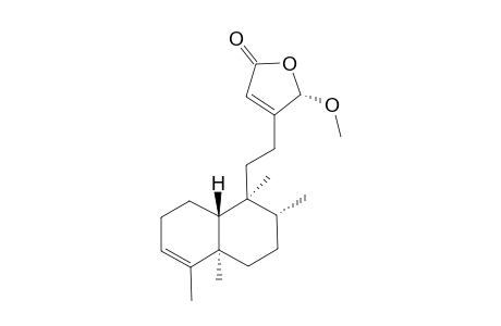 (S)-5-Methoxy-4-[2-((1S,2R,4aR,8aR)-1,2,4a,5-tetramethyl-1,2,3,4,4a,7,8,8a-octahydro-naphthalen-1-yl)-ethyl]-5H-furan-2-one
