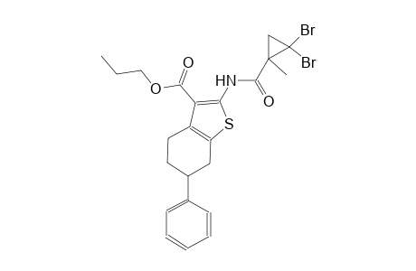 propyl 2-{[(2,2-dibromo-1-methylcyclopropyl)carbonyl]amino}-6-phenyl-4,5,6,7-tetrahydro-1-benzothiophene-3-carboxylate