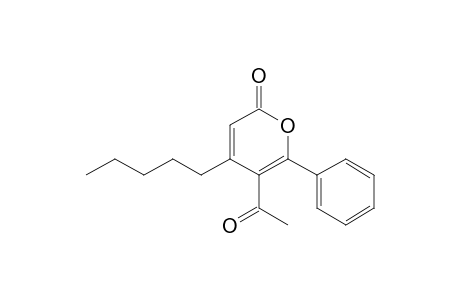 5-Acetyl-4-pentyl-6-phenyl-2H-pyran-2-one