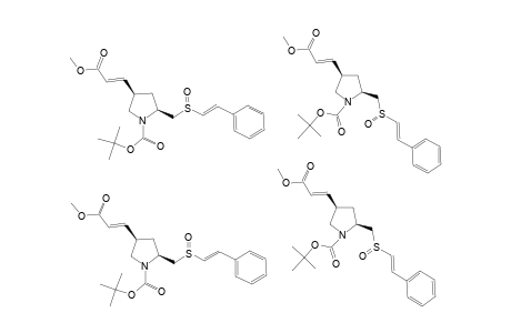 TERT.-BUTYL-(2S,4R)-4-[(E)-2-METHYLOXYCARBONYL-1-ETHENYL]-2-[(E)-2-PHENYL-1-ETHENYLSULFINYLMETHYL]-PYRROLIDINE-1-CARBOXYLATE;MIXTURE