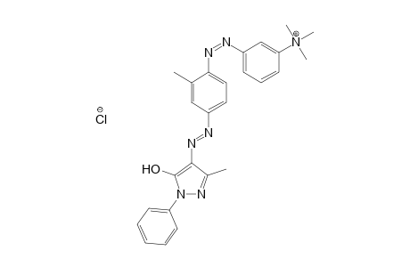 Benzenaminium, 3-[[4-[(4,5-dihydro-3-methyl-5-oxo-1-phenyl-1H-pyrazol-4-yl)azo]-2-methylphenyl]azo]-N,N,N-trimethyl-, chloride