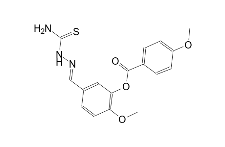 5-{(E)-[(aminocarbothioyl)hydrazono]methyl}-2-methoxyphenyl 4-methoxybenzoate