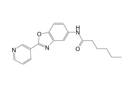 N-[2-(3-pyridinyl)-1,3-benzoxazol-5-yl]hexanamide