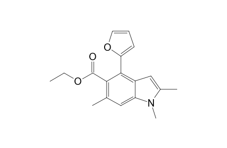1,2,6-Trimethyl-4-(2-furyll)indole-5-carboxylic acid ethyl ester