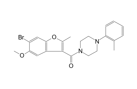 piperazine, 1-[(6-bromo-5-methoxy-2-methyl-3-benzofuranyl)carbonyl]-4-(2-methylphenyl)-