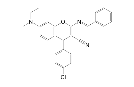 2-Benzylideneamino-4-(4-chlorophenyl)-7-(diethylamino)-4H-chromene-3-carbonitrile