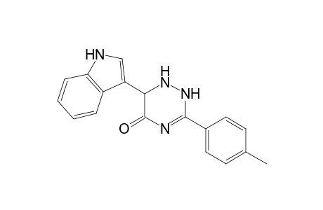 6-(1H-indol-3-yl)-3-(4-methylphenyl)-2,6-dihydro-1H-1,2,4-triazin-5-one