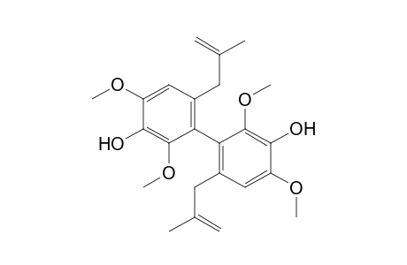 3-[2,4-dimethoxy-6-(2-methylprop-2-enyl)-3-oxidanyl-phenyl]-2,6-dimethoxy-4-(2-methylprop-2-enyl)phenol