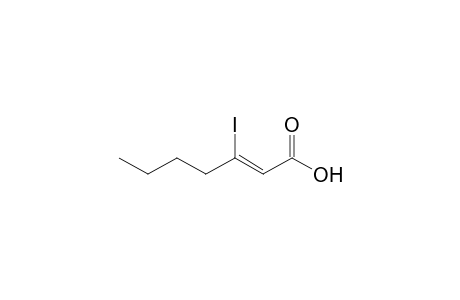 E-2-Heptenoic acid, 3-iodo-