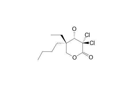 5-BUTYL-3,3-DICHLORO-5-ETHYLT-4-HYDROXYETRAHYDRO-2H-PYRAN-2-ONE