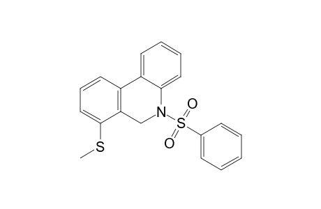 N-Benzenesulfonyl-5,6-dihydro-7-(methylthio)phenanthridine