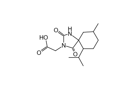 2,4-dioxo-6-isopropyl-9-methyl-1,3-diazaspiro[4.5]decane-3-acetic acid