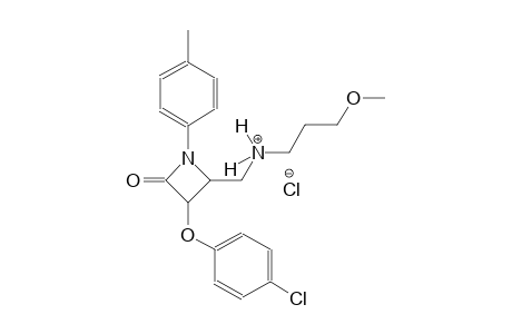 2-azetidinemethanaminium, 3-(4-chlorophenoxy)-N-(3-methoxypropyl)-1-(4-methylphenyl)-4-oxo-, chloride