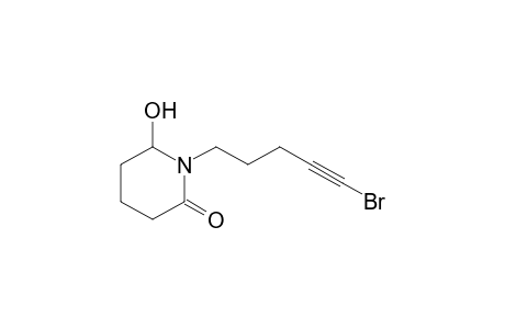 1-(5'-Bromopent-4'-ynyl)-6-hydroxypiperidin-2-one