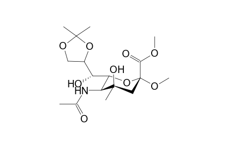 methyl [methyl 5-acetamido-3,5-dideoxy-4-C-methyl-8,9-O-(methylethylidene)-.beta.-D-glycero-D-talo-nonulopyranosid]onate
