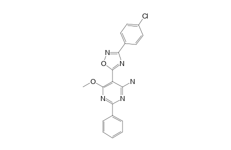 [5-[3-(4-chlorophenyl)-1,2,4-oxadiazol-5-yl]-6-methoxy-2-phenyl-pyrimidin-4-yl]amine