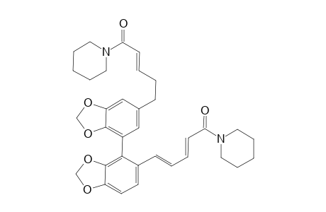 (E,E)-1-[(E)-5-(4-{6-[5-(Piperidin-1-yl)-5-oxopent-3-enyl]-1,3-benzodioxol-4-yl}-1,3-benzodioxol-5-yl)-1-oxopenta-2,4-dienyl]piperidine