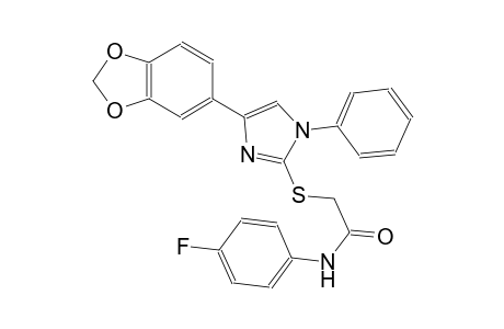 acetamide, 2-[[4-(1,3-benzodioxol-5-yl)-1-phenyl-1H-imidazol-2-yl]thio]-N-(4-fluorophenyl)-