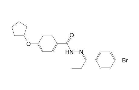 N'-[(E)-1-(4-bromophenyl)propylidene]-4-(cyclopentyloxy)benzohydrazide