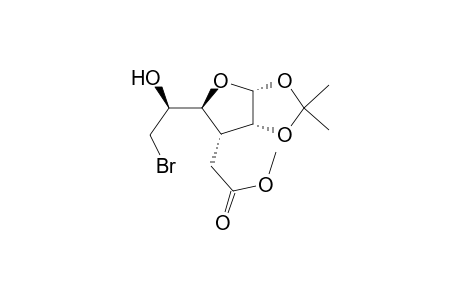 6-Bromo-3,6-dideoxy-3-C-(methoxycarbonylmethyl)-1,2-O-isopropylidene-.alpha.-D-allofuranose