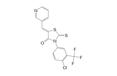 (5Z)-3-[4-chloro-3-(trifluoromethyl)phenyl]-5-(3-pyridinylmethylene)-2-thioxo-1,3-thiazolidin-4-one