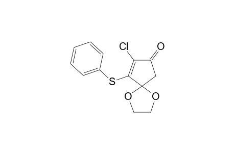 2-CHLORO-4,4-ETHYLENEDIOXY-3-PHENYLSULFANYL-2-CYCLOPENTENONE