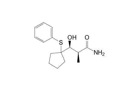syn-(2S,3S)-3-Hydroxy-2-methyl-3-(1-phenylsulfanylcyclopentyl)propanamide