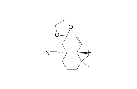 trans-1,2,3,4,4a,5,6,8a-Octahydro-4a-cyano-1,1-dimethyl-6,6-ethylenedioxynaphthalene