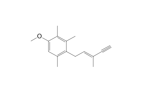 Benzene, 1-methoxy-2,3,5-trimethyl-4-(3-methyl-2-penten-4-ynyl)-