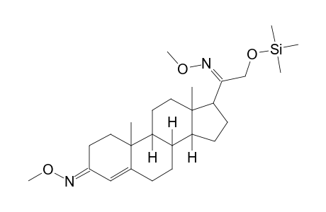 21-Hydroxyprogesterone, trimethylsilyl ether, bis(o-methyloxime)