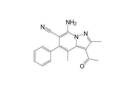 3-Acetyl-7-amino-2,4-dimethyl-5-phenyl-6-pyrazolo[1,5-a]pyridinecarbonitrile