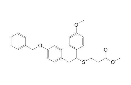 3-[[1-(4-methoxyphenyl)-2-(4-phenylmethoxyphenyl)ethyl]thio]propanoic acid methyl ester