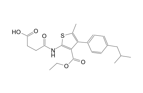 4-{[3-(ethoxycarbonyl)-4-(4-isobutylphenyl)-5-methyl-2-thienyl]amino}-4-oxobutanoic acid