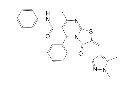 (2E)-2-[(1,5-dimethyl-1H-pyrazol-4-yl)methylene]-7-methyl-3-oxo-N,5-diphenyl-2,3-dihydro-5H-[1,3]thiazolo[3,2-a]pyrimidine-6-carboxamide