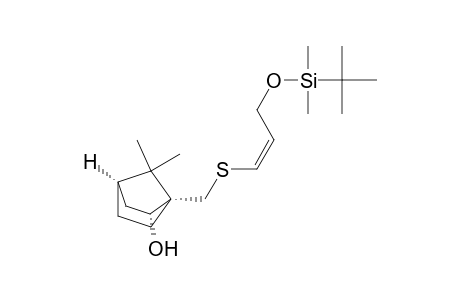 (Z)-(1S,2R,4R)7,7-dimethyl-1-[(3'-tert-butyldimethylsiloxy-1'-propenyl)thio]methyl-bicyclo[2.2.1]heptan-2-ol