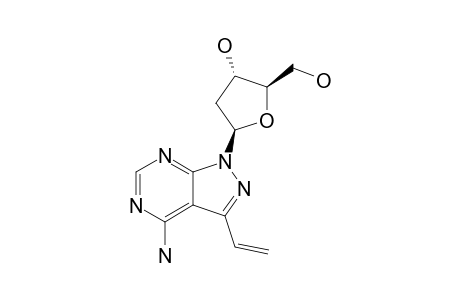 4-AMINO-1-(2-DEOXY-BETA-D-ERYTHRO-PENTOFURANOSYL)-3-ETHENYL-1-H-PYRAZOLO-[3.4-D]-PYRIMIDINE