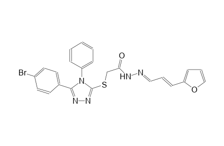 acetic acid, [[5-(4-bromophenyl)-4-phenyl-4H-1,2,4-triazol-3-yl]thio]-, 2-[(E,2E)-3-(2-furanyl)-2-propenylidene]hydrazide
