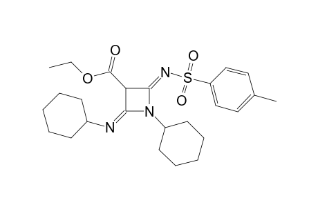 (2E,4Z)-ethyl 1-cyclohexyl-2-(cyclohexylimino)-4-(tosylimino)azetidine-3-carboxylate