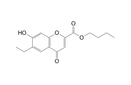 6-ethyl-7-hydroxy-4-oxo-4H-1-benzopyran-2-carboxylic acid, butyl ester