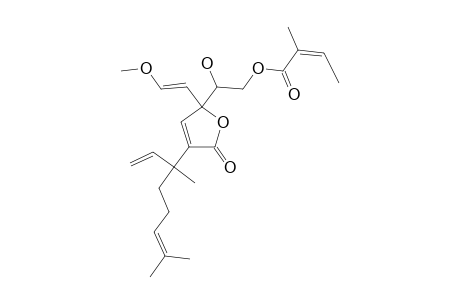 THAPSIANOLIDE;5-(2-ANGELOYLOXY-1-HYDROXYETHYL)-3-LINALOYL-5-(E)-2-METHOXYETHENYL-(5H)-FURAN-2-ONE