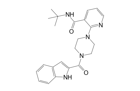 1-(Indolyl-2-carbonyl)-4-[3-(N-tert-butylcarbamoyl)-2-pyridyl]piperazine