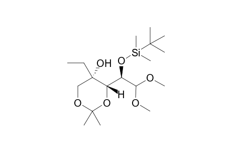 (4S,5S)-4-((R)-1-(tert-butyldimethylsilyloxy)-2,2-dimethoxyethyl)-5-ethyl-2,2-dimethyl-1,3-dioxan-5-ol