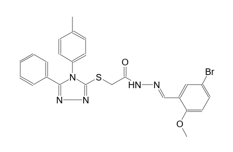 acetic acid, [[4-(4-methylphenyl)-5-phenyl-4H-1,2,4-triazol-3-yl]thio]-, 2-[(E)-(5-bromo-2-methoxyphenyl)methylidene]hydrazide